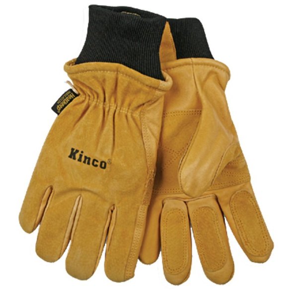 Kinco M Pigskin Leather Black/Gold Ski Gloves 901-M